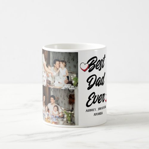 Personalized fathers Day two photo collage gift Coffee Mug
