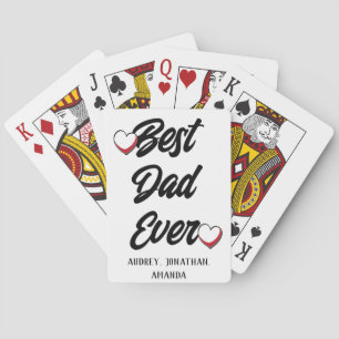 Personalized father's Day, two photo collage gift Poker Cards