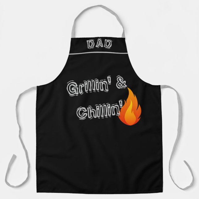 Personalized Father's Day Ultimate BBQ Grill Gift  Apron (Front)