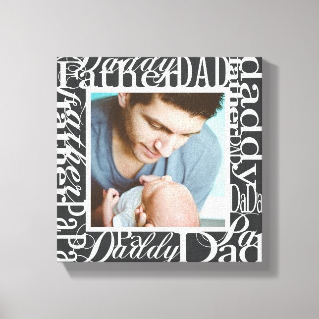 Personalized Father's Day Word Collage Photo Print (Front)