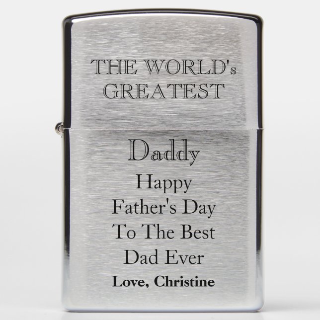  Personalized Father's Day  Zippo Lighter (Front)