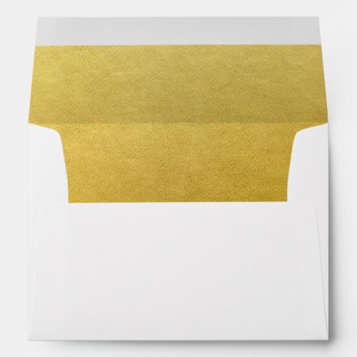 Personalized Faux Gold Foil Custom Envelope Liner - Beautiful faux gold foil lined envelope is the perfect complement for your invitations or cards.