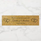 Personalized faux gold glitter wedding party favor