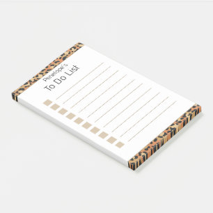 Personalized Faux Gold Glitter & White 4x6" Post-i Post-it Notes
