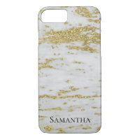 Personalized Faux Gold Marble Phone Case