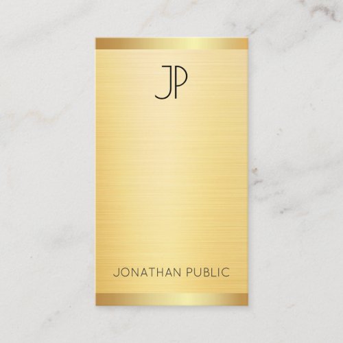 Personalized Faux Gold Modern Elegant Professional Business Card