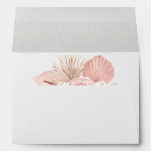 Personalized Faux Lace Boho Florals Script Name Envelope