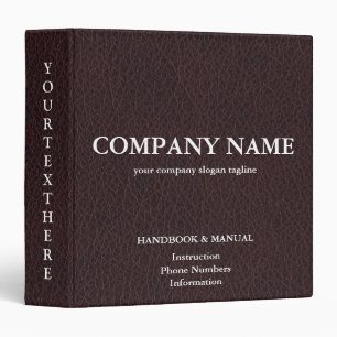 Personalized Faux Leather 3 Ring Binder