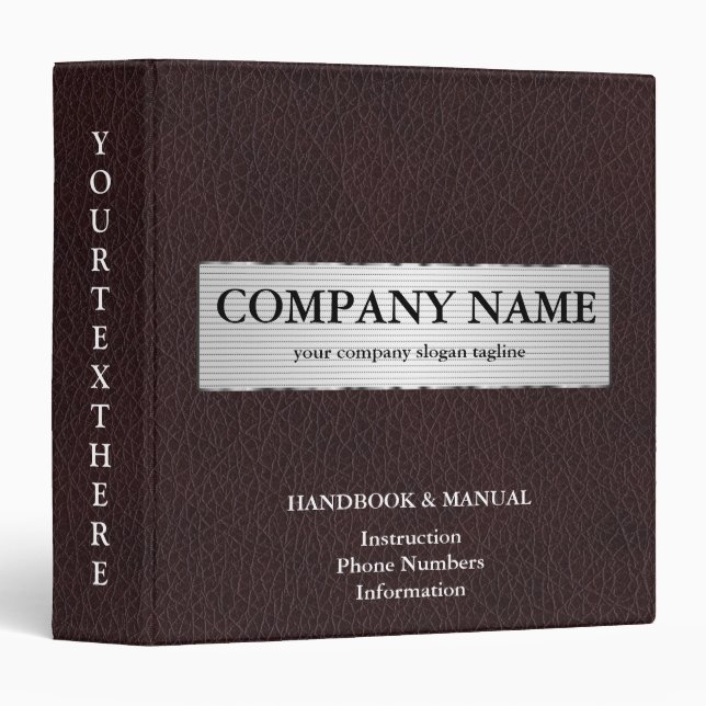 Personalized  Faux Leather 3 Ring Binder (Front/Spine)