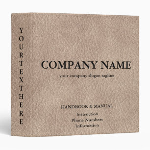 Personalized Faux Leather 3 Ring Binder