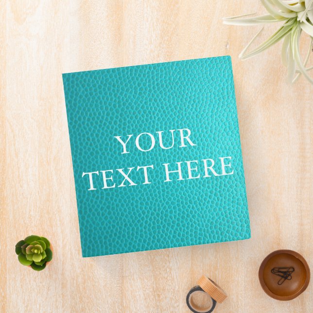 Personalized Faux Leather Look Your Own Text 3 Ring Binder (In Situ)