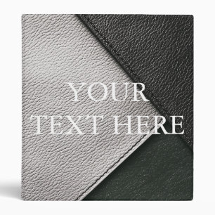 Personalized Faux Leather Look Your Own Text 3 Ring Binder