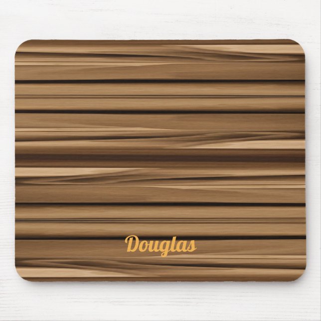 Personalized Faux Lines of Browns Mouse Pad (Front)