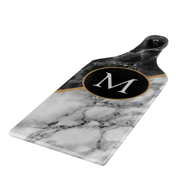 Personalized Faux Marble Cutting Board Example (Corner)