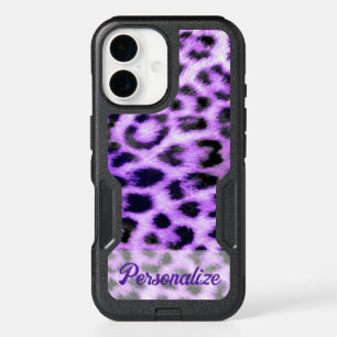 Personalized Faux Pink Leopard Print Fur  iPhone 16 Case