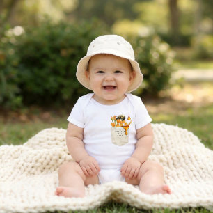 Personalized Faux Pocket Bee Baby Bodysuit