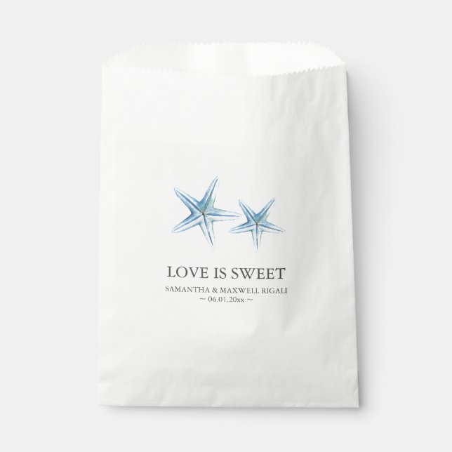 Personalized Favor Bags for Beach Weddings (Front)