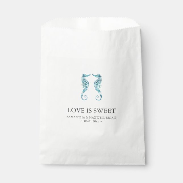 Personalized Favor Bags for Beach Weddings (Front)