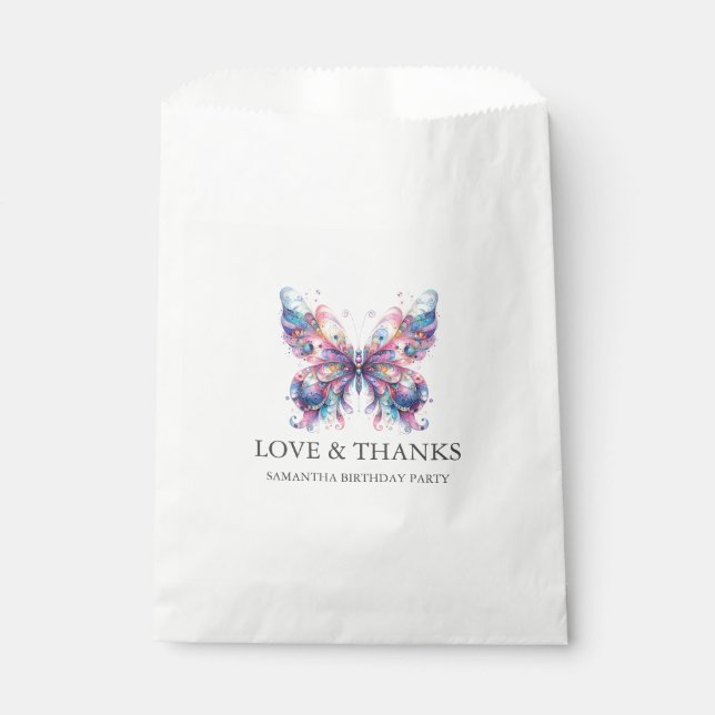 Personalized Favor Bags Magical Butterfly (Front)
