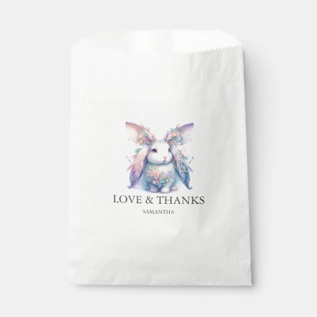 Personalized Favor Bags Mystical Bunny (Front)