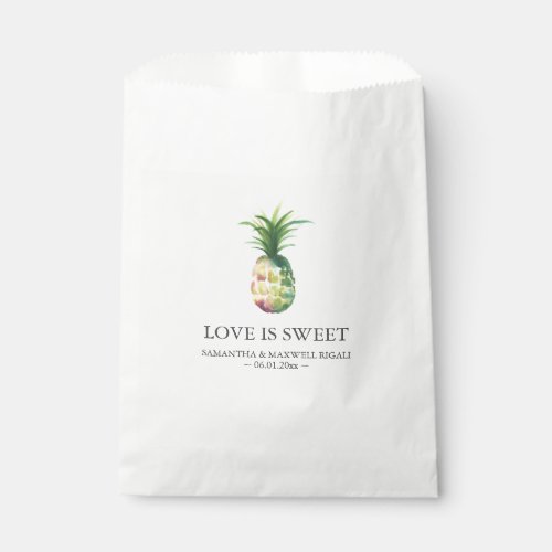 Personalized Favor Bags Pineapple