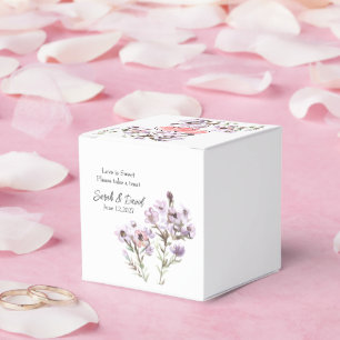 Personalized Favor box - Elegant Purple Floral