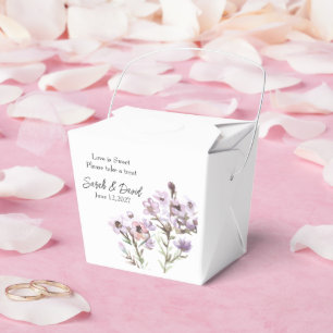Personalized Favor box - Elegant Purple Floral