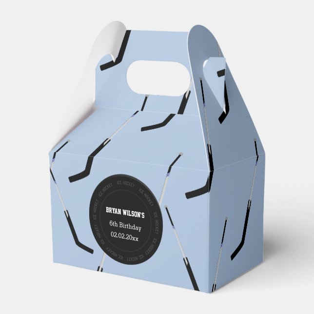 Personalized favor box Ice Hockey theme (Front Side)