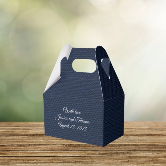 Personalized favor box navy blue  (Creator Uploaded)