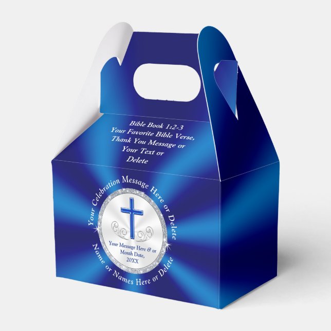 Personalized Favor Boxes for Christian Party Favor (Front Side)