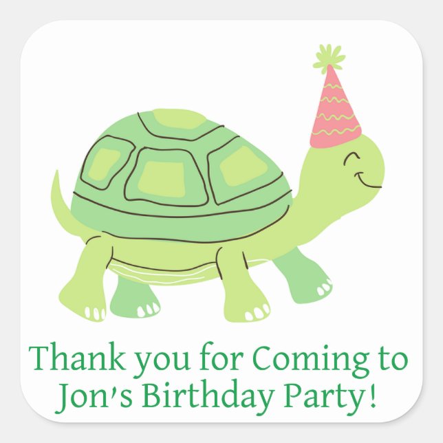 Personalized favor stickers kids party (Front)