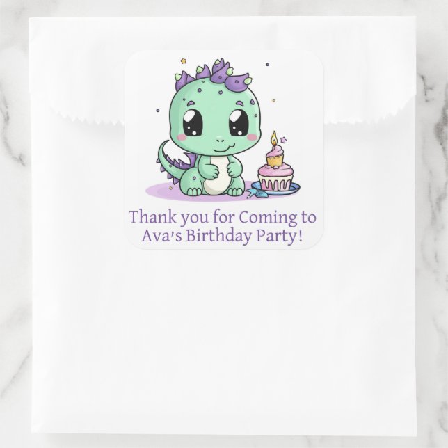 Personalized favor stickers kids party (Bag)