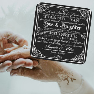 personalized Favor wedding coaster Thank you