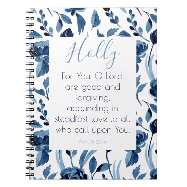 Personalized Favorite Bible Verse Notebook Journal (Front)