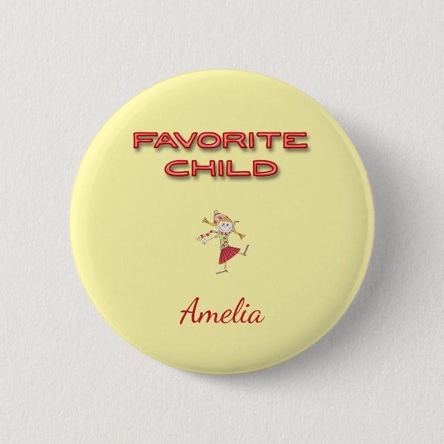 Personalized Favorite Child Button (Front)