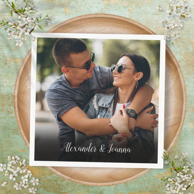 Personalized Favorite Photo Script Name Napkins (Personalized Favorite Photo Script Name Napkins)