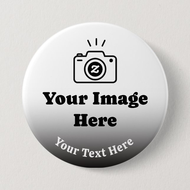 Personalized Favorite Photo with Text Button (Front)