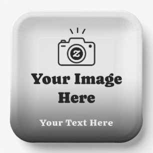 Personalized Favorite Photo with Text Paper Plates