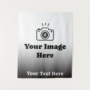 Personalized Favorite Photo with Text Tapestry