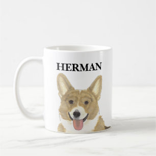 Personalized Fawn and White Corgi Coffee Mug
