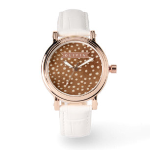 Personalized Fawn Deer Print Brown Spotted Animal Watch
