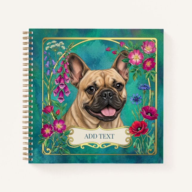 Personalized Fawn French Bulldog Notebook (Front)