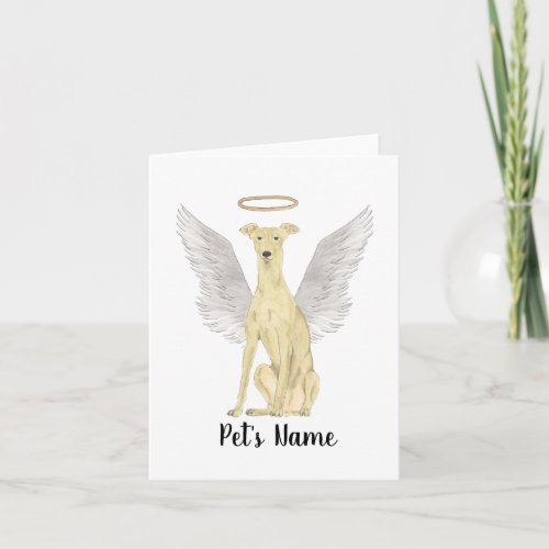 Personalized Fawn Greyhound Sympathy Memorial Card