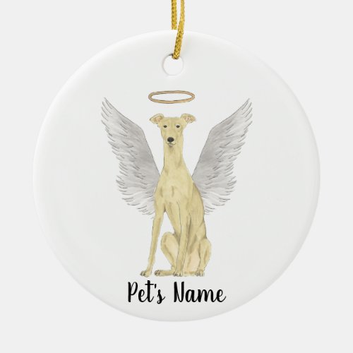 Personalized Fawn Greyhound Sympathy Memorial Ceramic Ornament