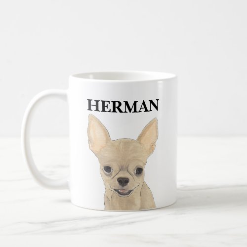 Personalized Fawn Tan Short Haired Chihuahua Coffee Mug