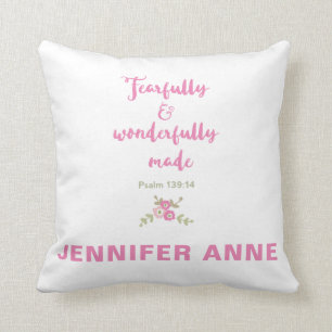 Personalized Fearfully and Wonderfully Made Pillow