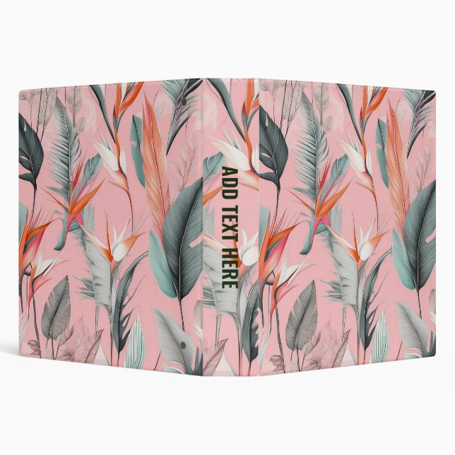 Personalized Feathers Design 3-Ring Binder (Background)