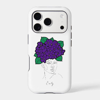 Personalized February Birth Flower Crown Art iPhone 17 Pro Case