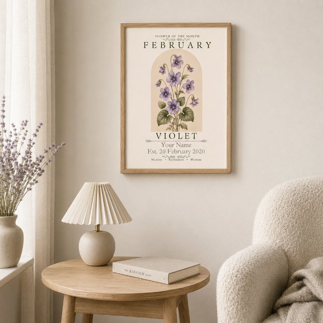 Personalized February Birth Flower Poster (Creator Uploaded)