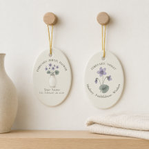 Personalized February Violet Birth Flower Ornament